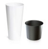 Kvetináč TUBUS Slim Shine 400x762 mm, biely, vložka