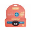 Čepice oranžová s čelovým světlem, LED 4x25lm, 250mAh Li-ion, nabíjení přes USB