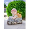 Dekorácia MagicHome, Chlapček na motorke, keramika, 38x20x36 cm