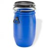 Barel / plastový sud s vekom so širokým hrdlom a úchytmi 60 L, modrý