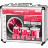 Sada vyrezávačov Strend Pro Premium, 6-8-10-20-35-50-68 mm, adaptér, zväčšovač dier, kotúč, M14, diamant, korunky, professional