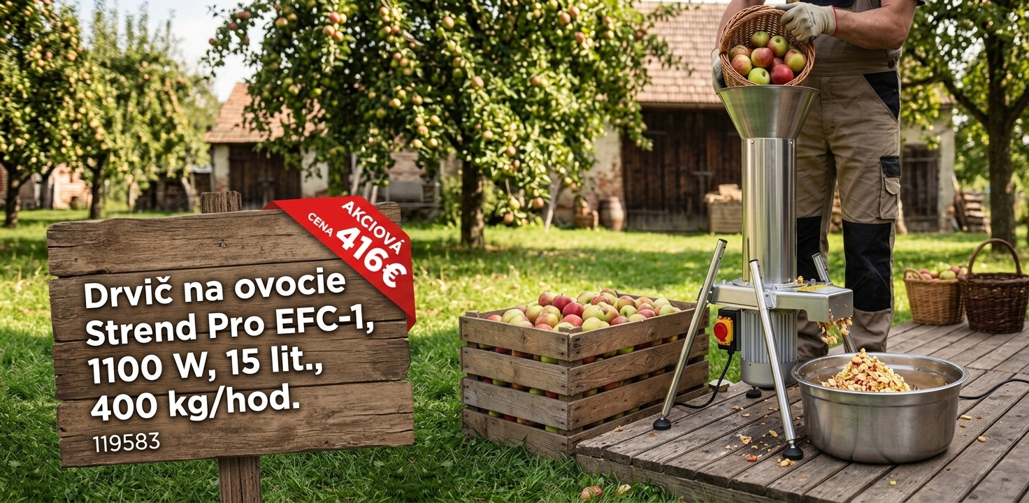 Drvič na ovocie Strend Pro EFC-1, 1100 W, 15 lit., 400 kg/hod.,