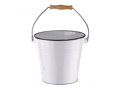 Smaltované vedro na vodu 5 litrov, biele