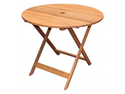 Stol LQ SVENDBORG, 90x90x72 cm, drevený, okruhly
