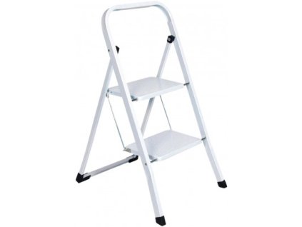 DEMA Skladacie schodíky 2-stupňové, biele