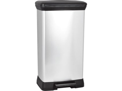 Kôš Curver® PEDAL BIN, 50L, 29x39x73 cm, čierny/strieborný, na odpadky