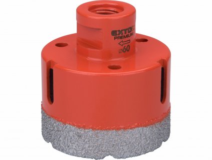 Vrták korunkový diamantový do karbobrúsky, Ø60mm, EXTOL PREMIUM