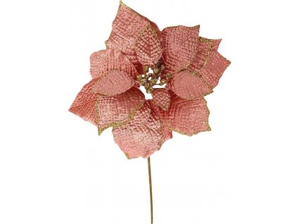 Kvet MagicHome Vianoce, Poinssetia, ružová, stonka, veľkosť kvetu: 35 cm