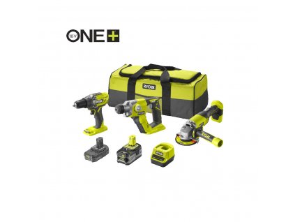 Ryobi RCK183C-242S sada nářadí ONE+ (R18DD3 + R18AG + R18SDS + 1x 4Ah + 1x 2Ah baterie + nabíječka)