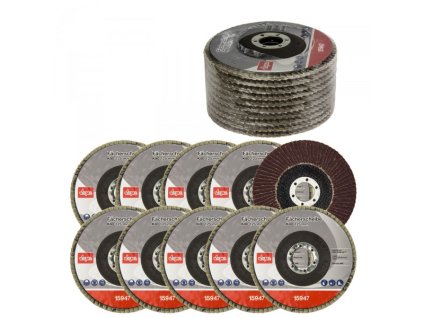 DEMA Lamelový vejárový brúsny kotúč 125 mm K80, 10 ks