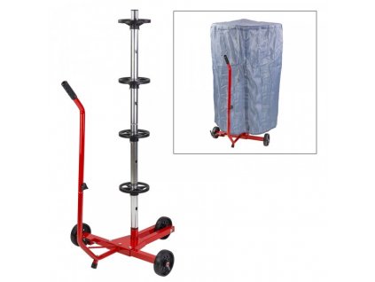 DEMA Pojazdný stojan na pneumatiky s krytom Monza