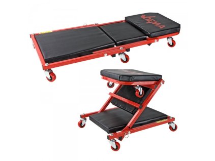 DEMA Montážne polohovacie lehátko / dielenská stolička 2v1