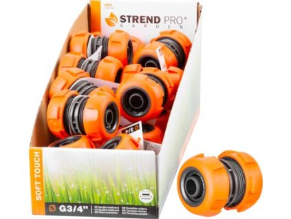 Spojka Strend Pro, 3/4", na spájanie a opravu hadíc, soft touch, DisplayBox 20ks