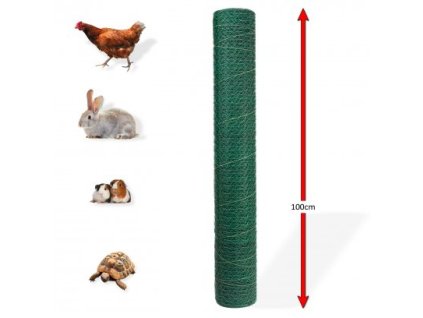 DEMA Králičie šesťhranné pletivo poplastované 25 mm, 1x25 m, drôt 0,8 mm, zelené