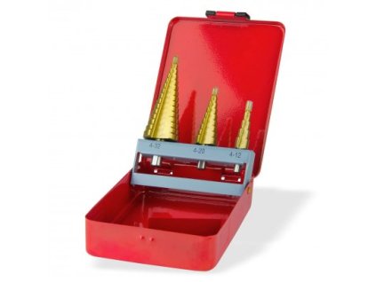 DEMA Sada stupňovitých vrtákov HSS-G 4-32 mm, 3-dielna