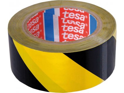 Páska lepiaca výstražná 60760, 50mmx33m, nosič PVC, žlto-čierna, Tesa