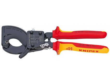 KNIPEX Kliešte na káble (princíp rohatky so západkou) 250 SERVIS EXCLUSIVE + VOUCHER - zľavový kupón