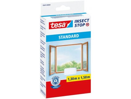 Sieť tesa® Standard, 130x150 cm, proti hmyzu a komárom, na okno, biela