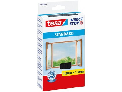Sieť tesa® Standard, 130x150 cm, proti hmyzu a komárom, na okno, antracit