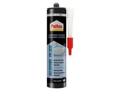 Silikón Pattex Super Flex, sanitárny, biely, 280 ml