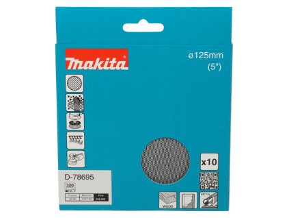 MAKITA BRÚSNY PAPIER SIEŤOVANÝ 125 mm #320