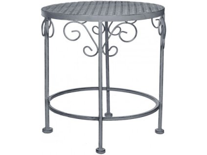 DEMA Kovový stojan na kvety 30x35 cm Provence, šedý