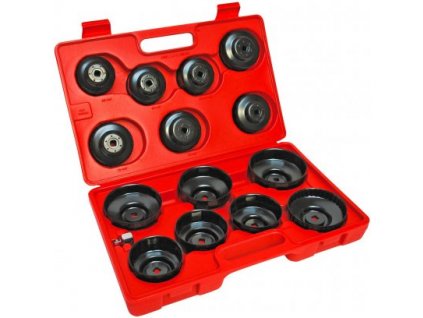 DEMA Kľúče na olejové filtre, 15-dielna sada