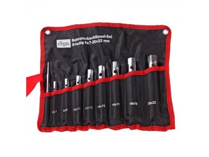 DEMA Rúrkové kľúče obojstranné 6-20 + 22 mm, 8-dielna sada