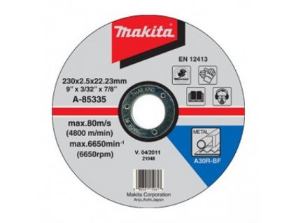 Makita A-85335 Rezný kotúč na železo 230x2.5x22 (plochý)