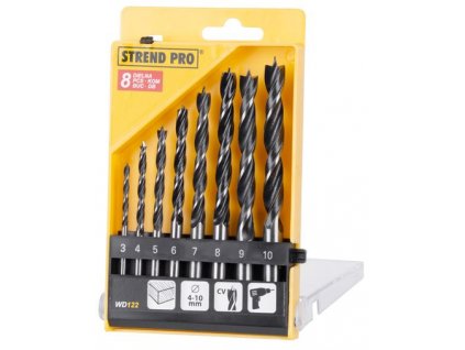 Sada vrtákov Strend Pro WD122, 8 dielna, 3-10 mm, Wood, do dreva