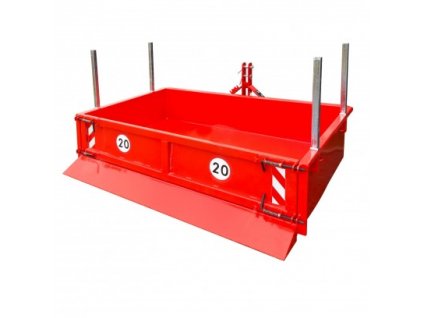 Kontajner zadný s hydraulikou 125x220x40 cm