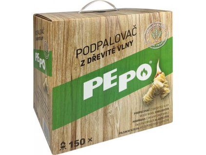 Podpaľovač PE-PO®, drevitá vlna, 150 kúskov