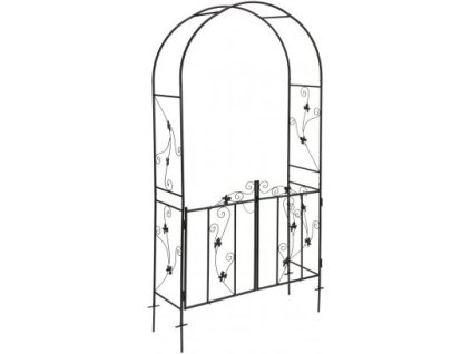 DEMA Kovová pergola na ruže s dvierkami