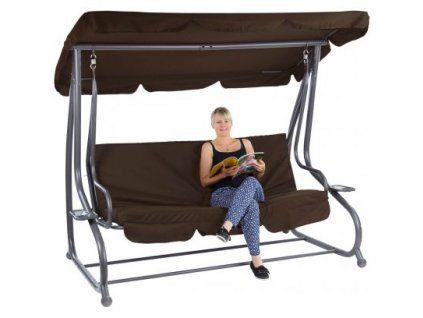 DEMA Záhradná hojdačka Sunset, tmavohnedá