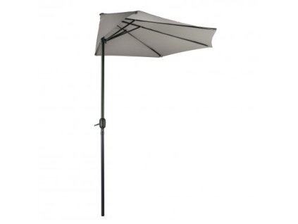 DEMA Polkruhový slnečník 300 cm La Spezia, sivý