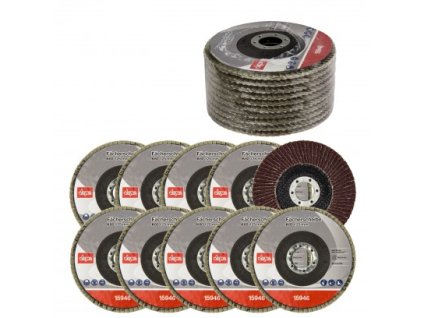 DEMA Lamelový vejárový brúsny kotúč 125 mm K60, 10 ks