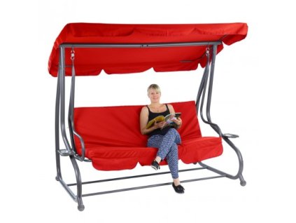 DEMA Záhradná hojdačka Sunset, červená