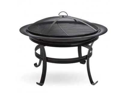 DEMA Záhradné ohnisko s grilom Girona FS 750, čierne