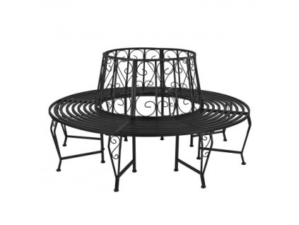 Kovová záhradná lavička kruhová Oregon