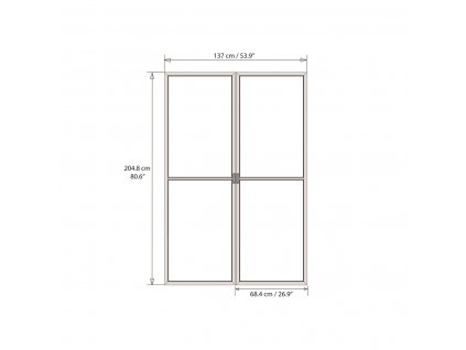 Palram Dvere s moskytiérou pre Torino 3 x 4,25 (antracit)