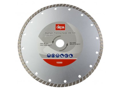 Diamantový rezný kotúč Turbo 230 mm DDT230T