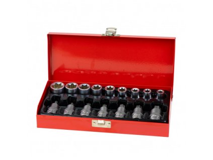 Nástrčkové kľúče a bity Torx 1/2", 16-dielna sada