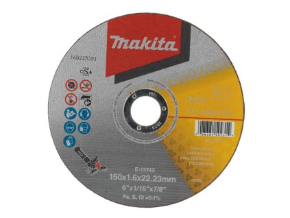 MAKITA KOTÚČ REZNÝ TENKÝ NA NEH.OCEĽ 150x1,6 (E-13742)
