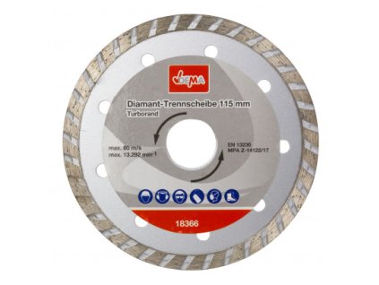 Diamantový rezný kotúč Turbo 115 mm DDT115T