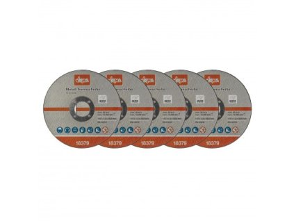 DEMA Rezný kotúč na kov 115x1,0x22,2 mm, 5 ks