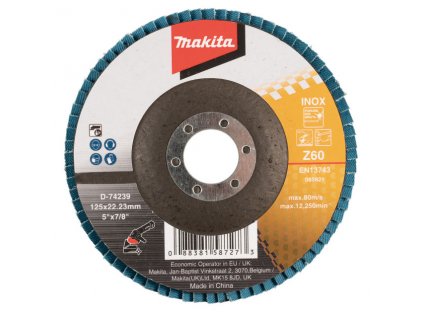 MAKITA KOTÚČ BRÚSNY 125X22,23MM Z60 (D-74239)