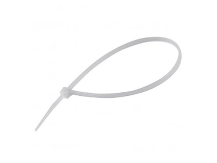 Viazacie sťahovacie pásky 2,5x200 mm, biele, 100 ks