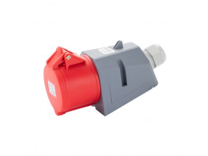 CEE nástenná zásuvka silnoprúdová, 5-pólová, 32 A/400 V, IP44