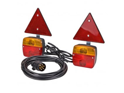 Magnetické koncové svetlá na príves 12 V s odrazkami