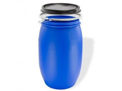 DEMA Barel / plastový sud s vekom so širokým hrdlom 120 L, modrý